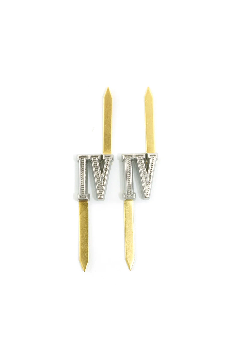 

WWII German Shoulder Boards cyphers Silver IV Dresden 13mm 2pcs