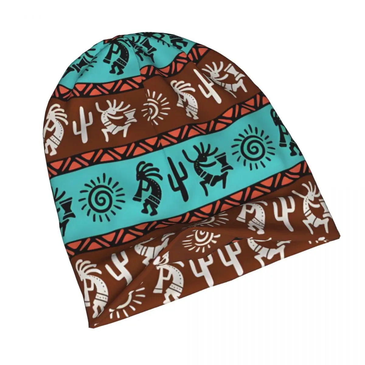 Kokopelli (3) Осенние женские тонкие шапочки двойные теплые шапки с капюшоном