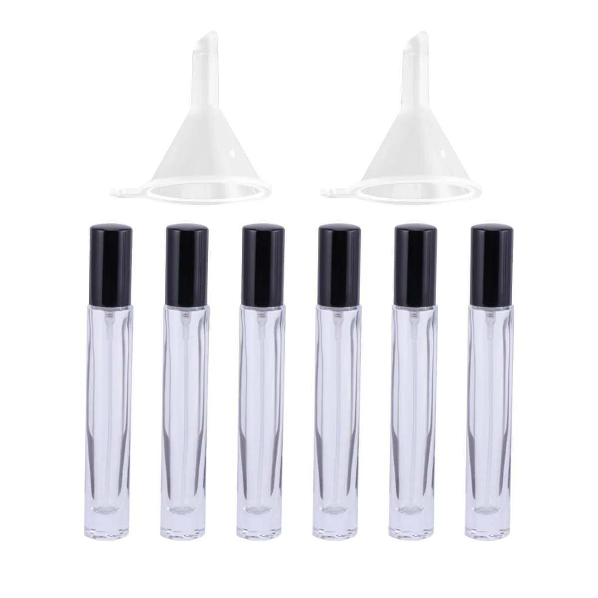 

8 pcs Spray Bottles and Funnels Glass Liquid Sprayer Fragrance Bottle Perfume Atomizer for Travel