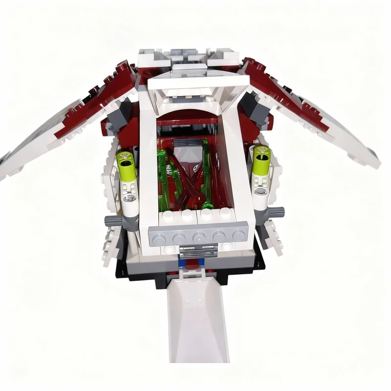 Фото 907 деталей MOC Republic Gunship LAAT: Альтернативная модель для сборки, конструктор, архитектурные блоки, рождественский подарок, идея для творчества для детей №4
