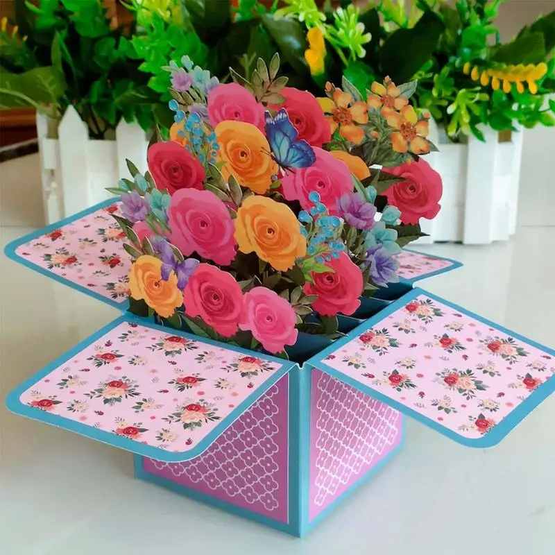 

Pop Up 3D Mom Mother s Day Greeting Card Carnation Flower Creative Blessing Card Gift Thanksgiving Postcard Anniversary Gift