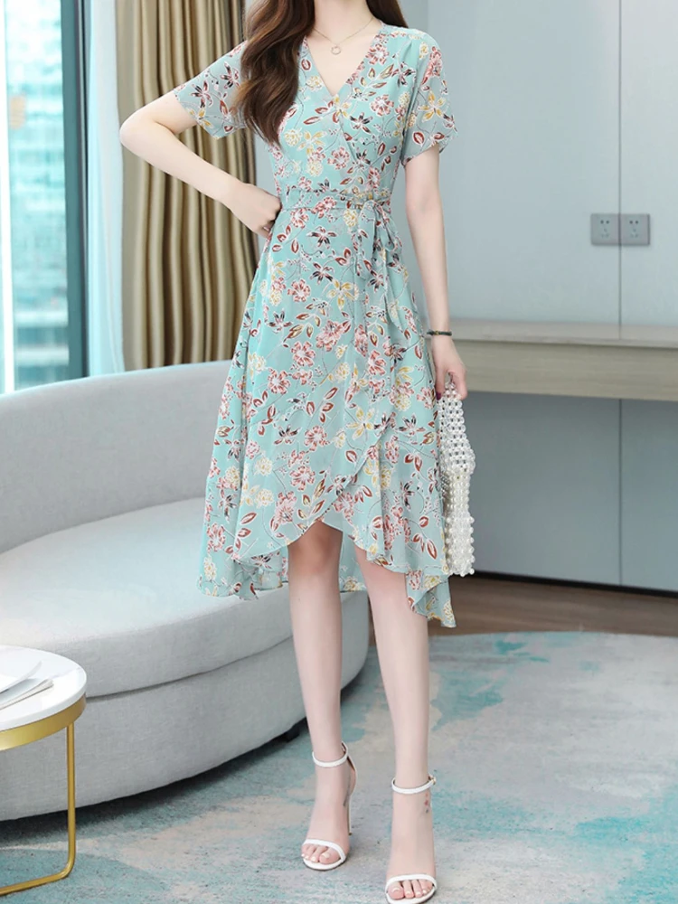 

Женские летние платья, новинка 2023, комфортная одежда, Пляжное платье большого размера для дрожания, повседневное модное универсальное платье