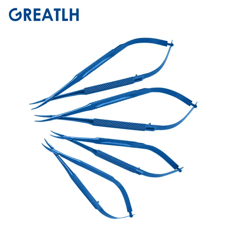 8 типов Титановых игл с круглой ручкой прямой/изогнутый зажим для инструменты