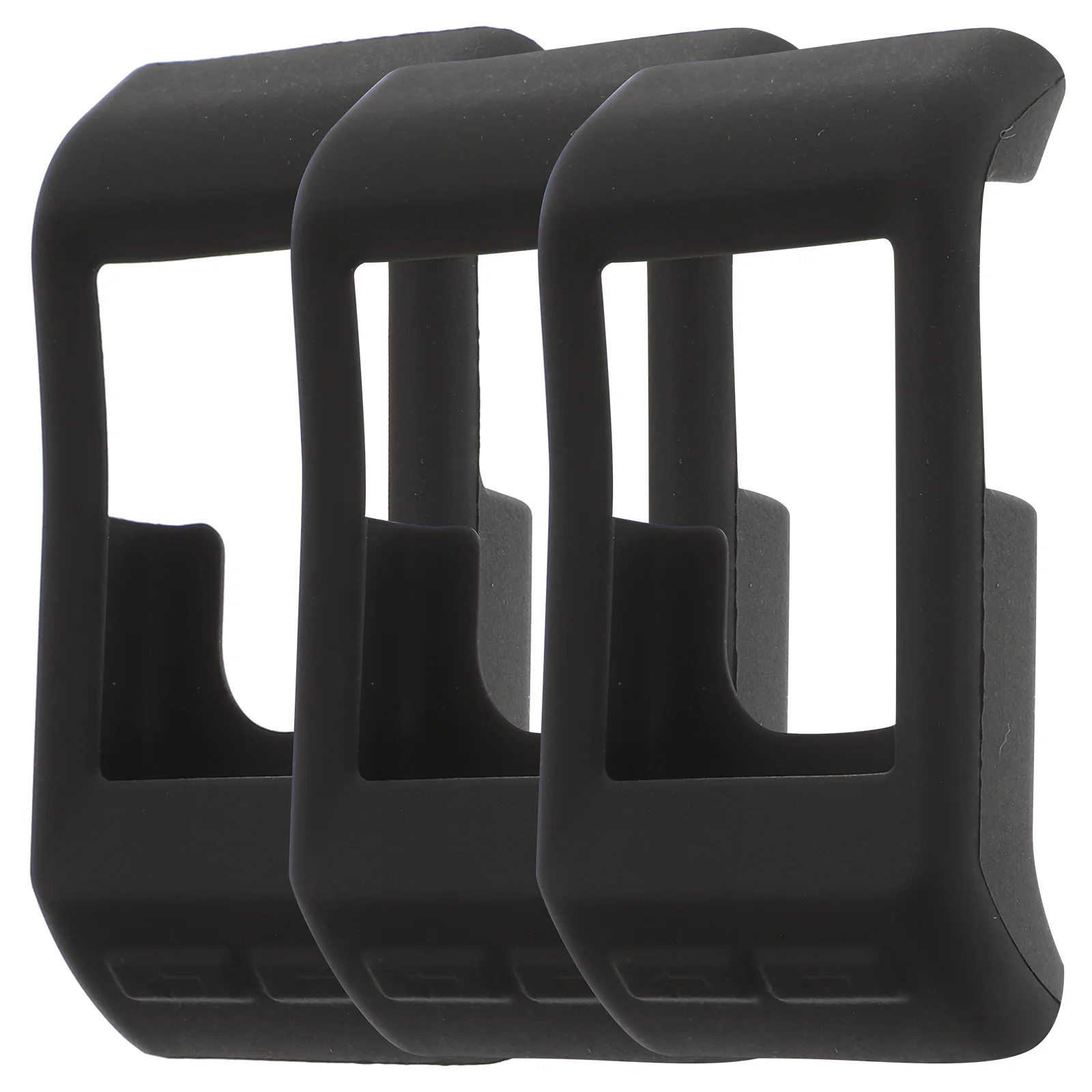 

3 Pcs Silicone Case Watch Screen Protector 6*3.3cm Smart Protective Shell Black