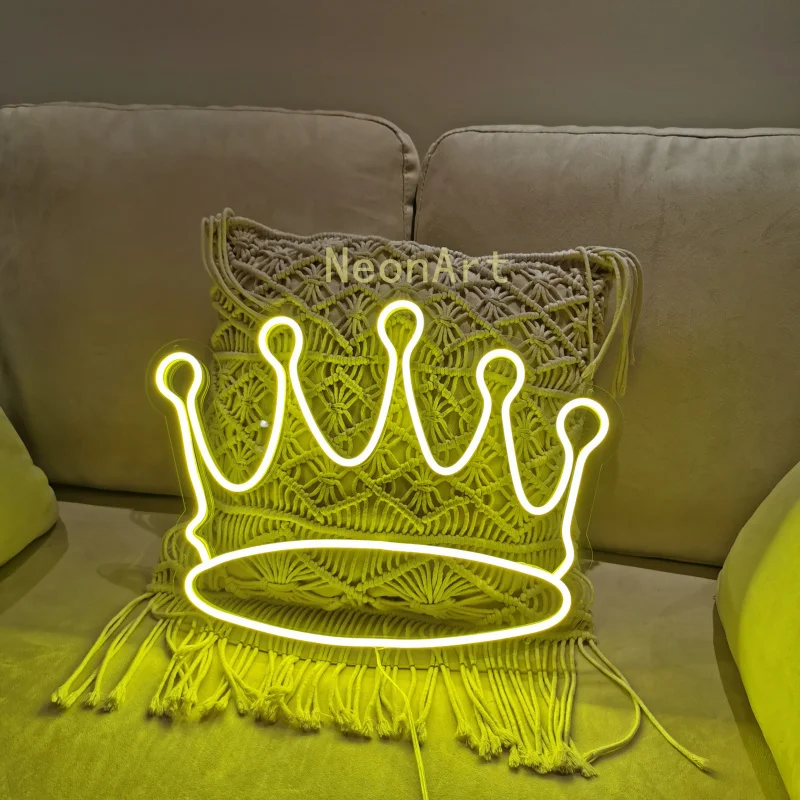 

Неоновые светодиодные ночники с короной на заказ, декоративный настенный светильник для комнаты, спальни, вечевечерние, свадьбы, дня рожден...