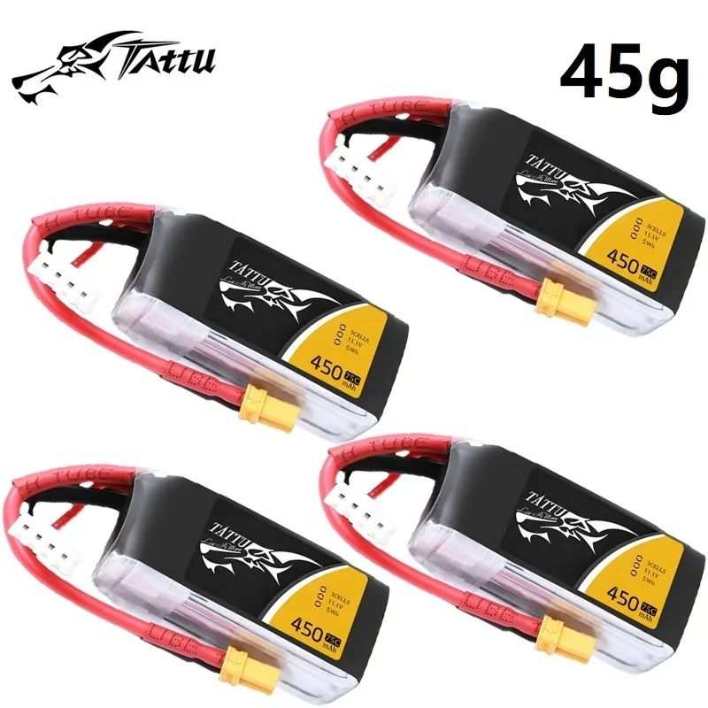 HOT TATTU 75C 450 мАч 11 1 В Lipo аккумулятор с разъемом XT30 для радиоуправляемого вертолета