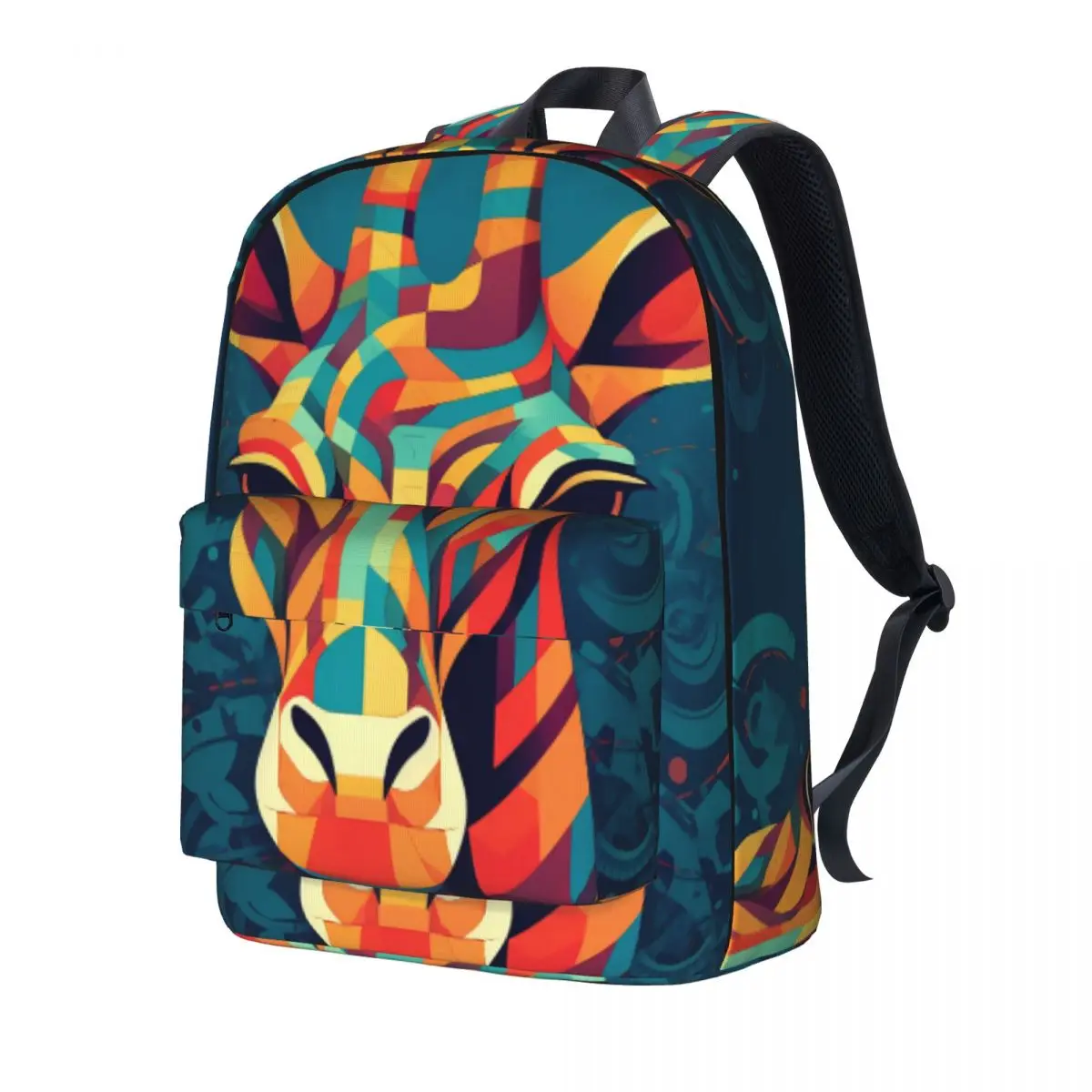 

Giraffe Backpack Graffiti Colorful Travel Backpacks Men Design Big School Bags Aesthetic Rucksack