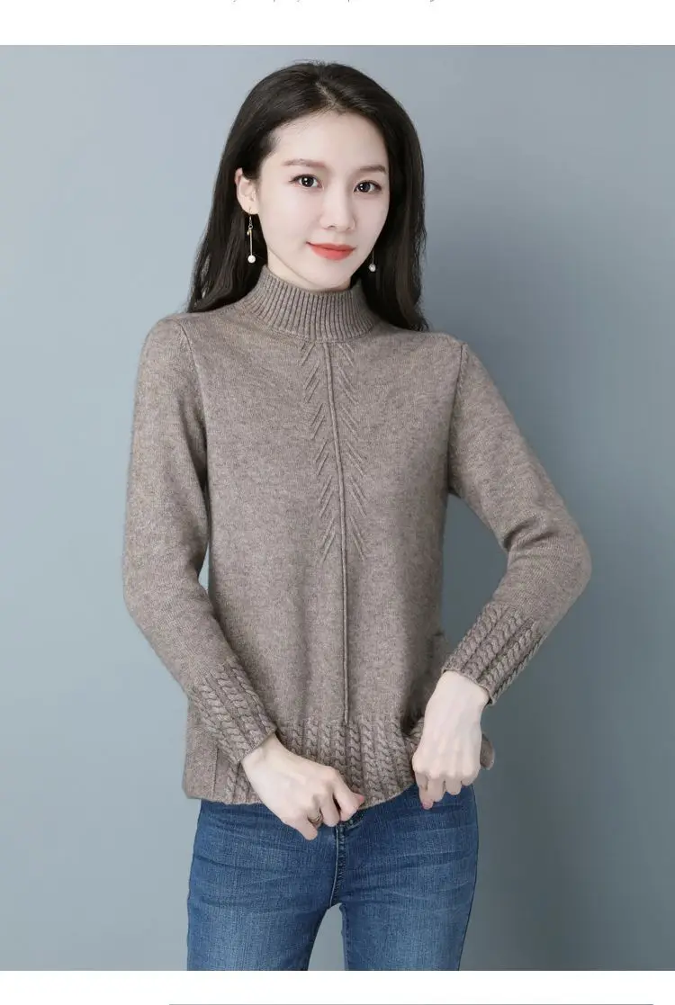 Кашемировый свитер готовый к ношении Женский пуловер повседневный Свободный