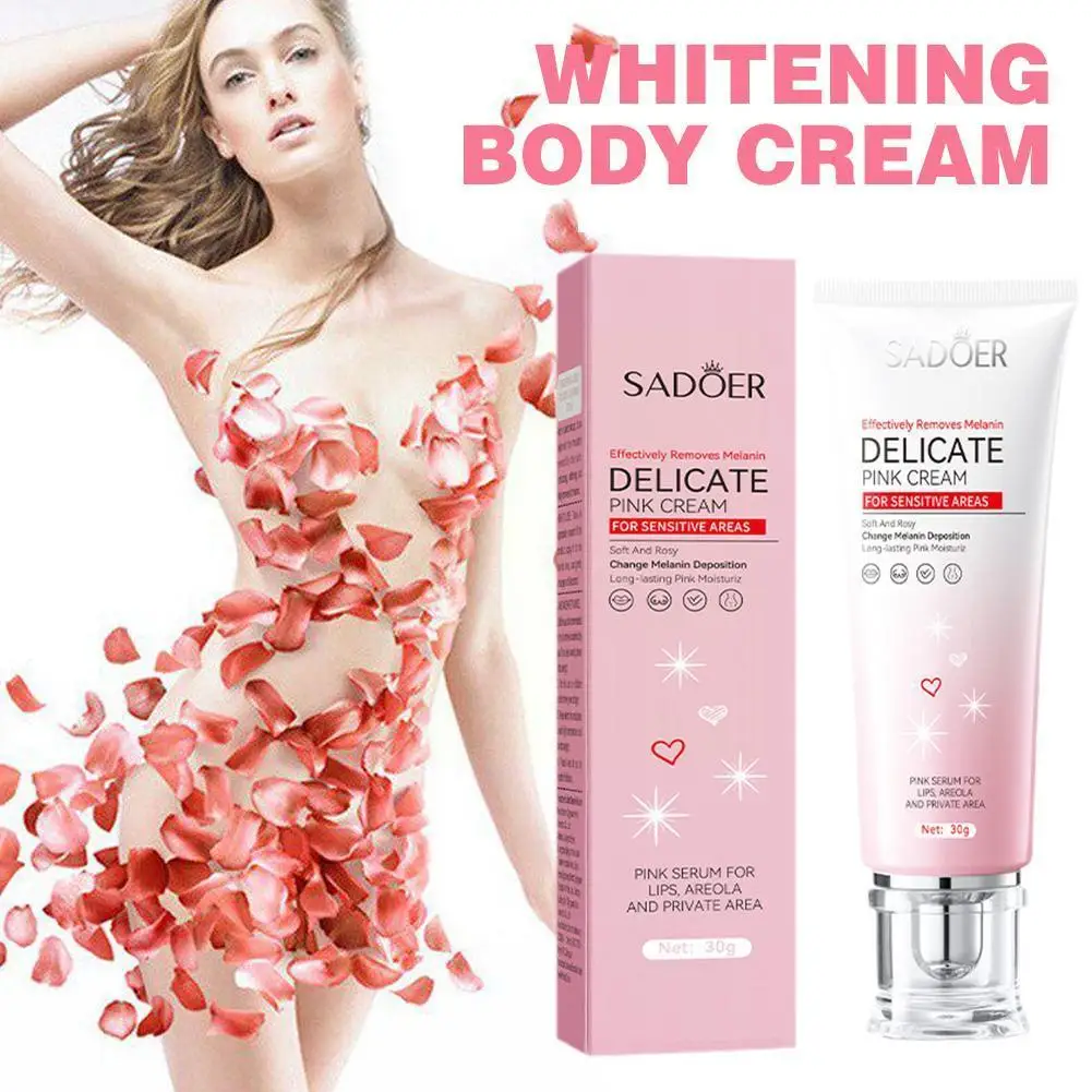 

Whitening Body Cream Super-intense Delicate Pink Cream Thighs Nderarm Inner Cream Skin Knees Brightening Moisturizing Bleac R8X9