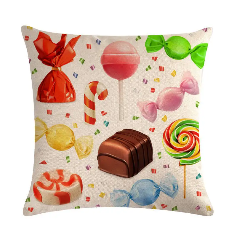 

2/4PCS Outdoor Waterproof Pillowcase Cartoon Ice Cream Sofa Cushion Case Home Decoration Bed Pillow Cover Car Cushion Cover