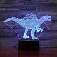 dinosaur spinosaurus 3d lamp acrylic usb led night lights neon sign lamp christmas decorations for home bedroom birthday gifts