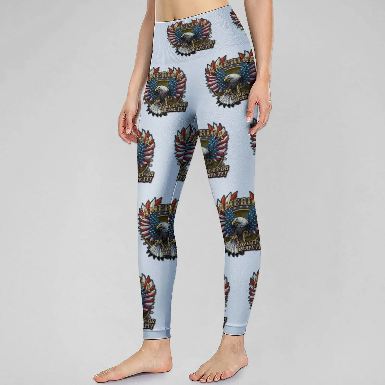 

Бесшовные леггинсы с американским орлом, леггинсы для тренировок и йоги, женские сексуальные элегантные леггинсы, быстросохнущие спортивн...