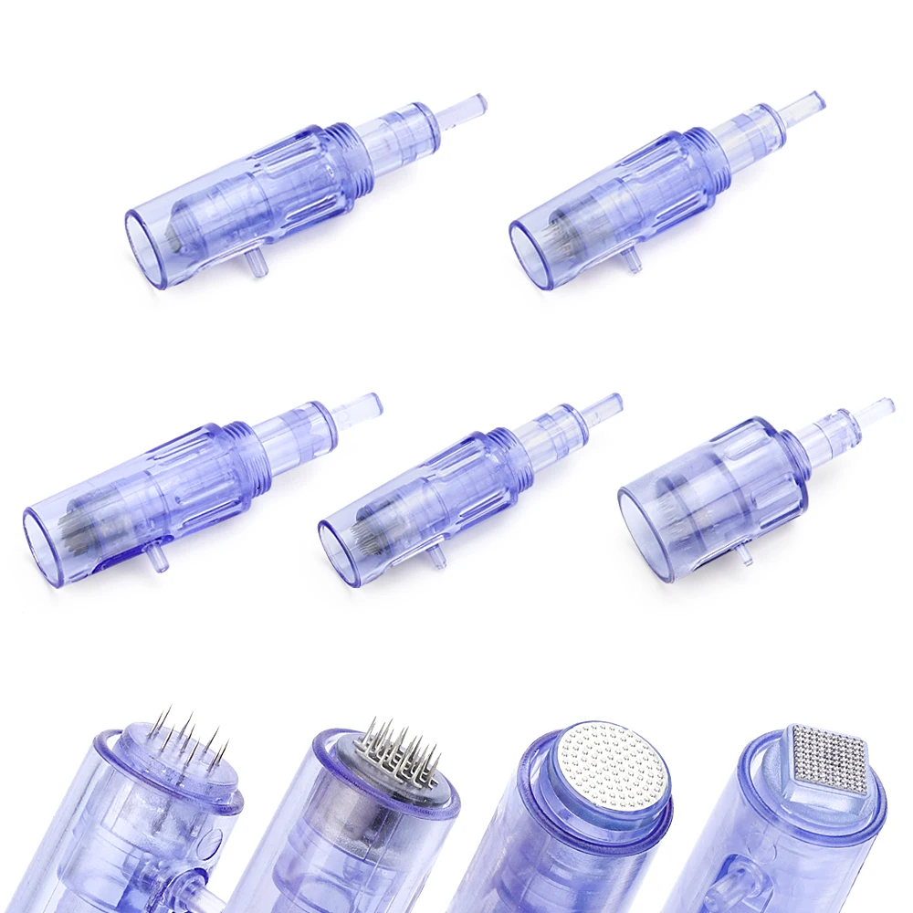 

10pcs Microneedle Cartridges needles with Syringe Tube 9/12/36 pin For Mini Hydra Gun Mesotherapy Injector Auto Derma Stamp Pen