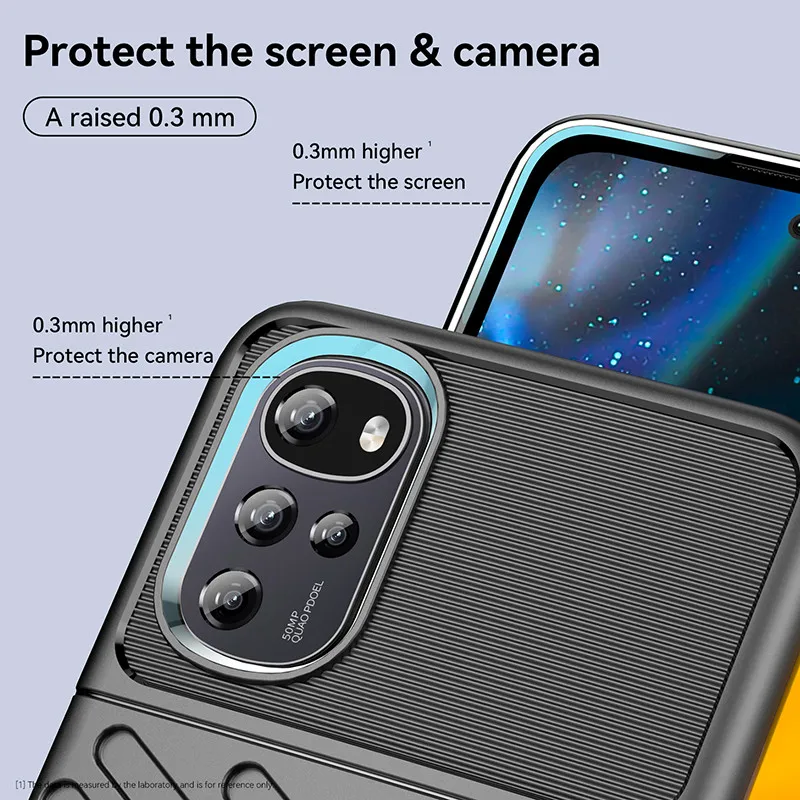 Чехол для Motorola Moto G22 6 5 дюймов противоударный мягкая резина бампер - купить по