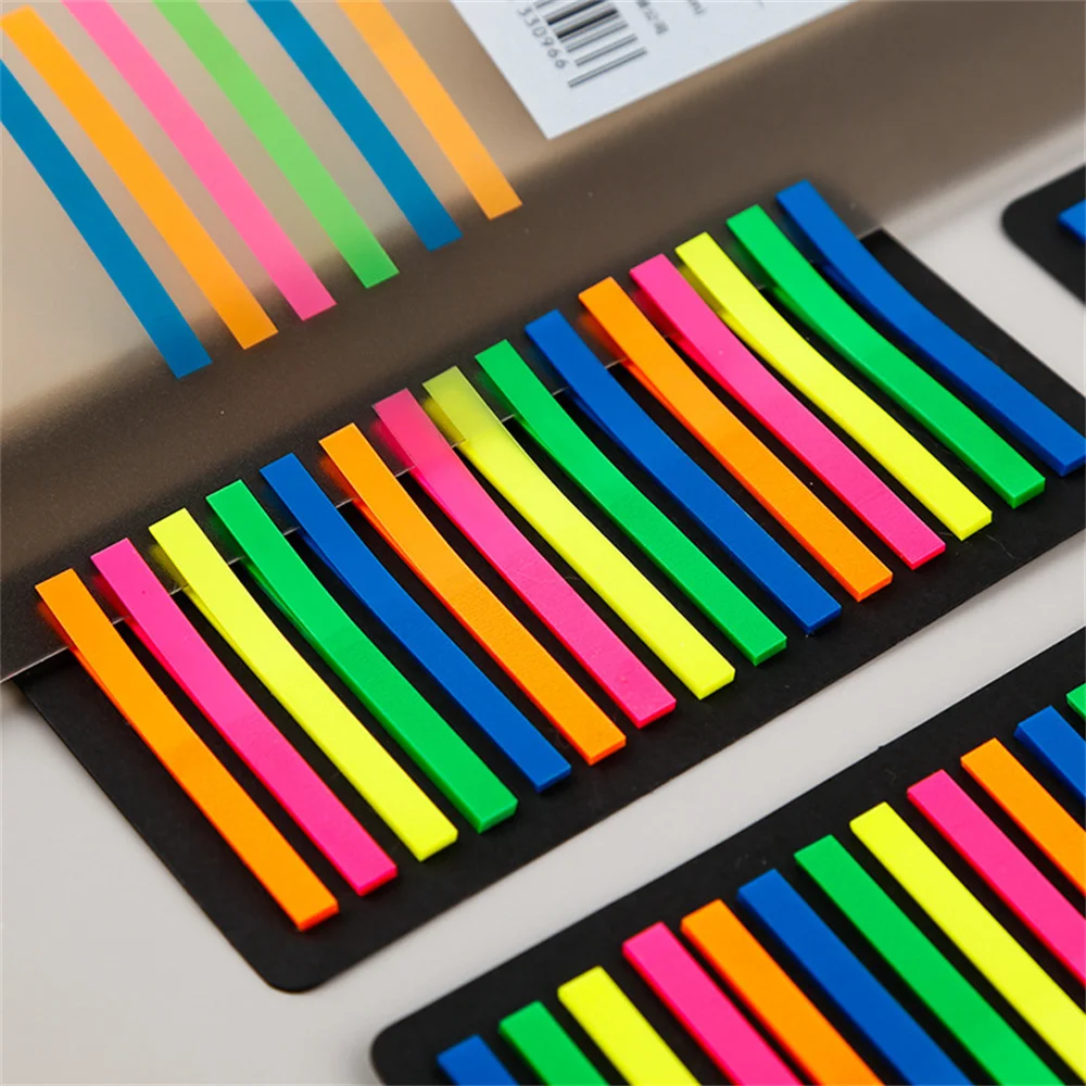 

Transparent Fluorescent Index Tabs Flags Sticky Note for Page Marker Planner Stickers Office School Stationery
