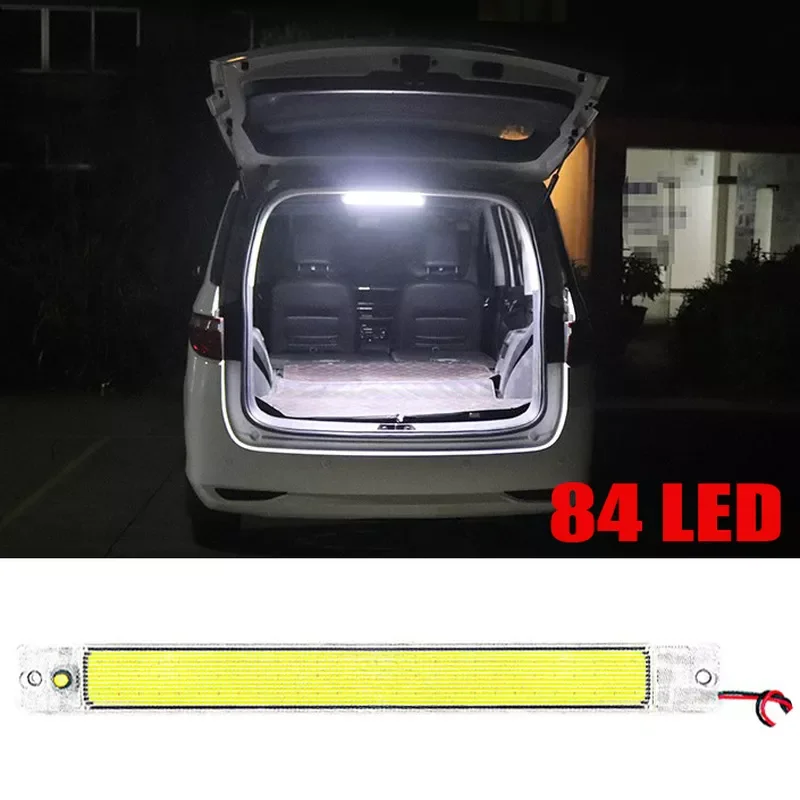 

LED COB Panel Car Interior Reading Lamp High Brightness Roof Light with Switch for Auto Truck RV Ceiling Cabin Lights 12V-24V