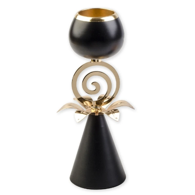 

Wrought Iron Candle Holder Desktop Decorative Dining Table Decor Ornament