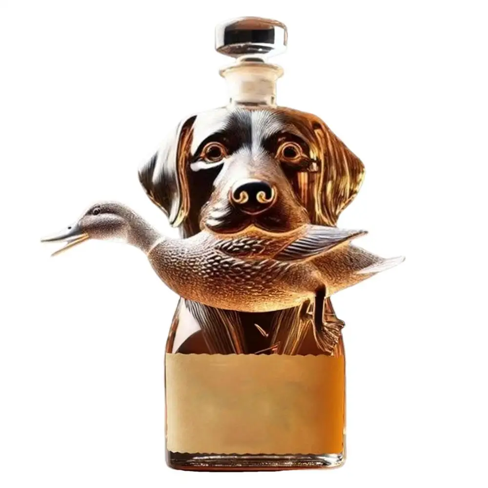 Стеклянный графин для виски в форме собаки