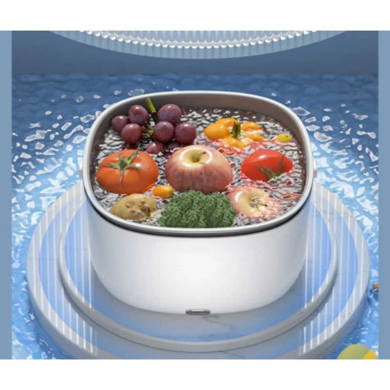 

Ультразвуковая стиральная машина для овощей с ручкой, корзина для продуктов, батарейки с питанием, кухонные гаджеты для бутылок с фруктами