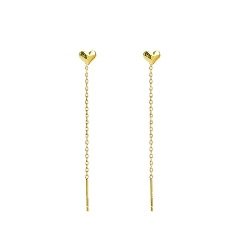 SITA 316L Stainless Steel Small Cute Heart 18k-Plated Gold Color Stud Earrings For Women Girls Jewelry Gifts