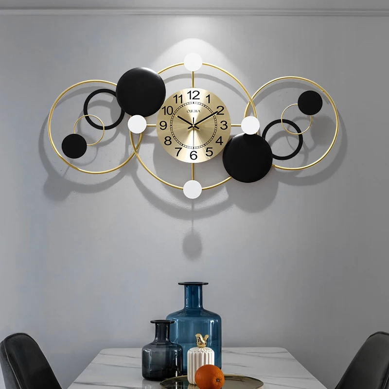

Large Digital Wall Clock Modern Design Luxury Nordic Minimalist Metal Wall Clock Art Living Room Reloj De Pared Home Decor 50