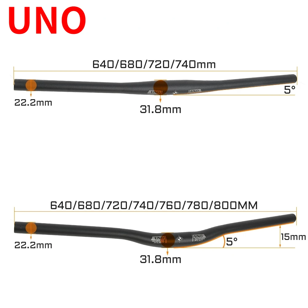 

Велосипедный руль UNO 780 мм, плоский/изогнутый руль из алюминиевого сплава, руль MTB 640 680 720 740 760 780 мм, горные велосипеды