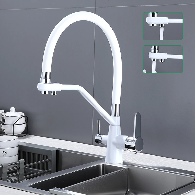 

OXG черный/белый латунный смеситель для кухни