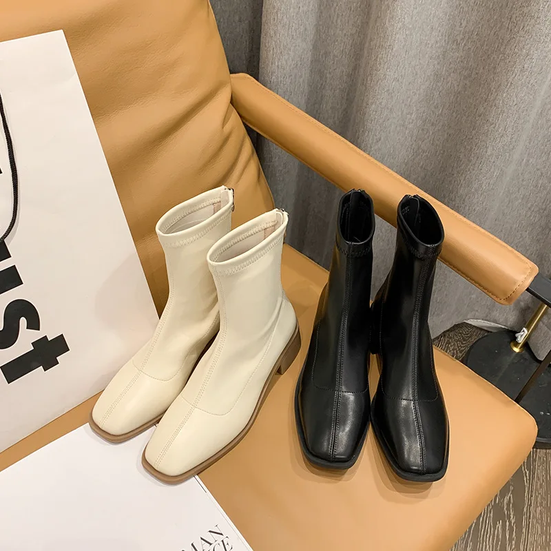 

Туфли женские на плоской подошве, базовые римские ботинки из искусственной кожи на низком каблуке со скошенным каблуком, обувь на низком ка...