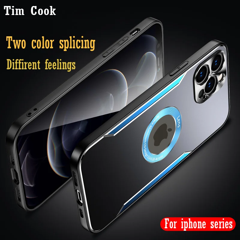 

IPHONE 13 Case for IPHONE 14 13 12 11 Pro Max Plus Luxury Metal Color Contrast Fashion Business Electroplated Phone Case