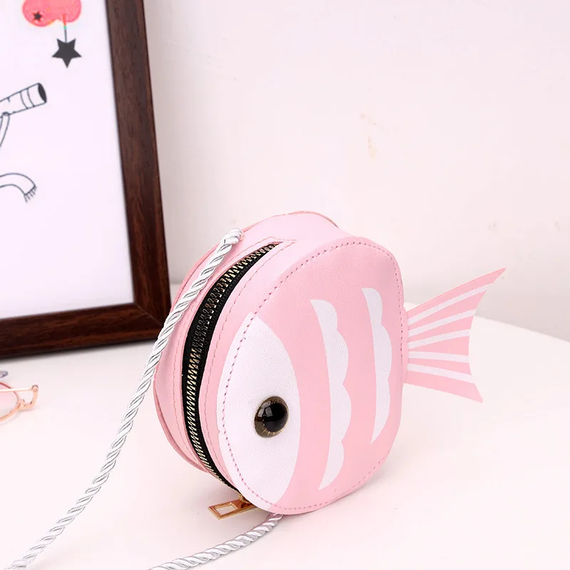 Детская сумка в форме милой рыбы мультяшная мини через плечо для мальчиков и