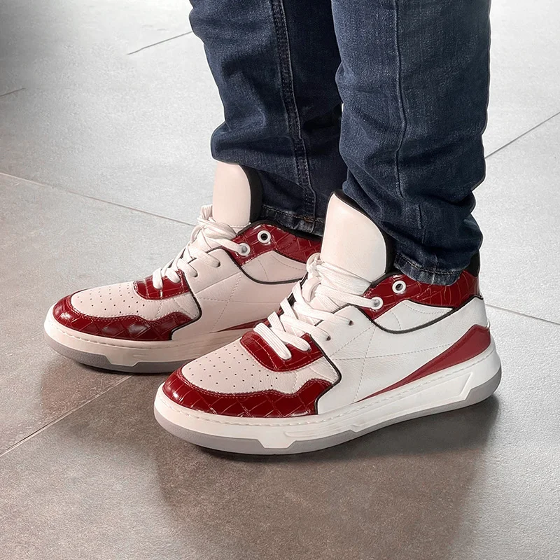 

Роскошные брендовые оригинальные высококачественные европейские товары, новинка 2023, Осенняя обувь на толстой подошве, высокие кожаные кро...