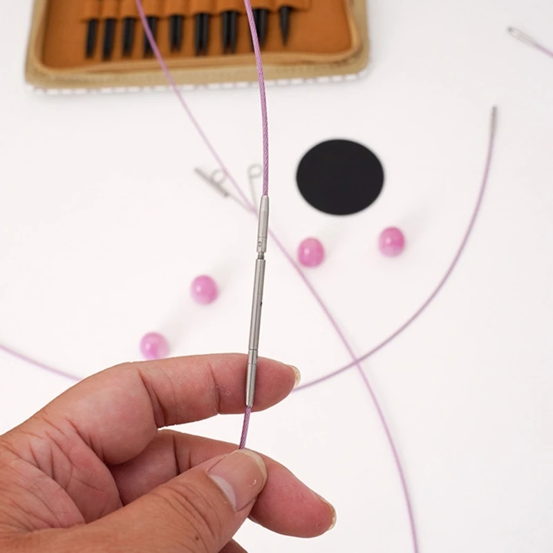 9 пар алюминиевых сменных круговых спиц 3 0-6 0 мм для вязания