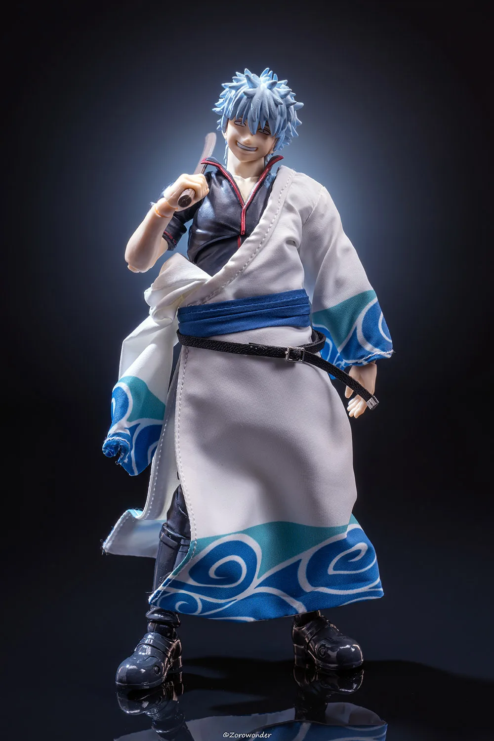 Фото 【Только одежда】shf 1/12, японское аниме GINTAMA Sakata Gintoki, халат с одним рукавом, одежда для 6-дюймовой экшн-фигурки, модель игрушки №1