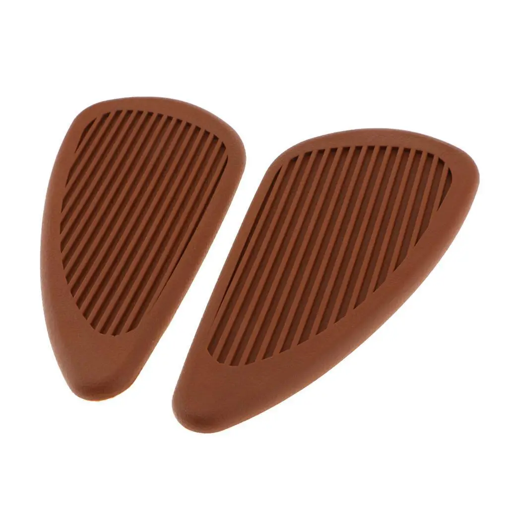 

Motorcycle Gas Tank Pad Traction Side Fuel Knee Grips Decal Cafe Racer Brown