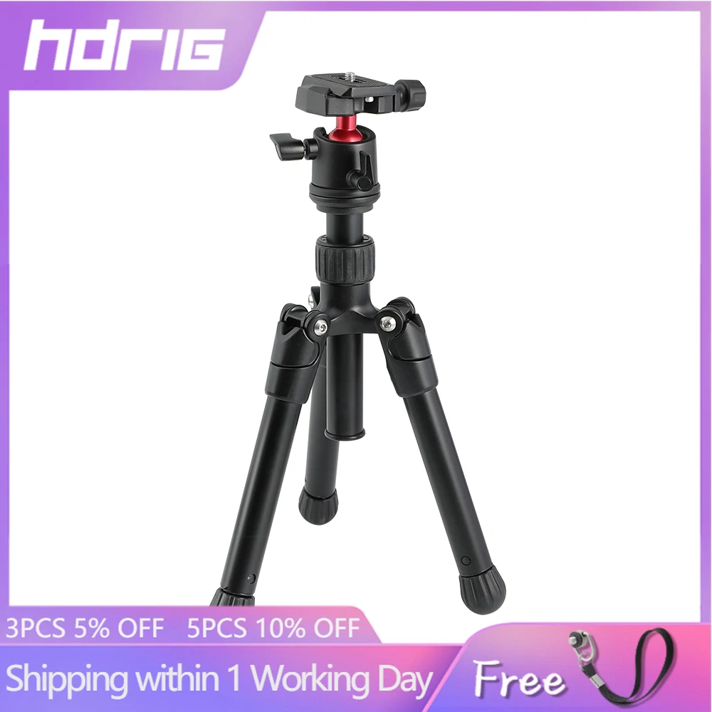 Мини-штатив HDRIG из алюминиевого сплава, панорамный карданный Штатив для SLR-камеры, телескоп