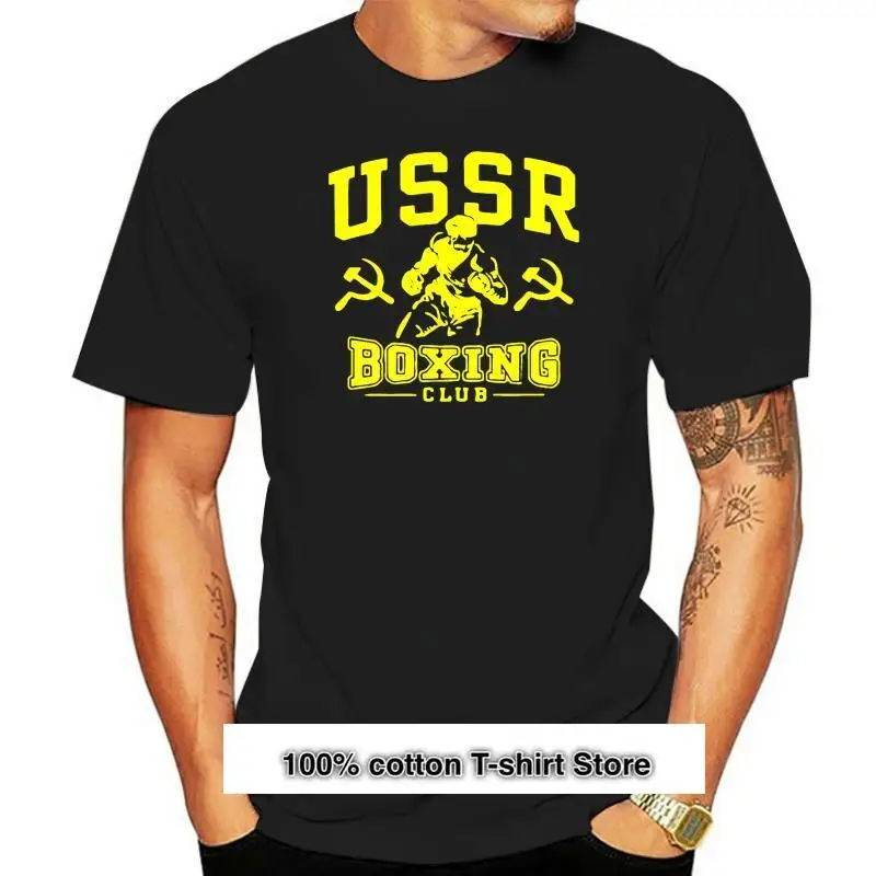 

Camiseta de boxeo Uomo Rosso Tboxe URSS para hombre, ropa informal, camisetas de empollón, novedad