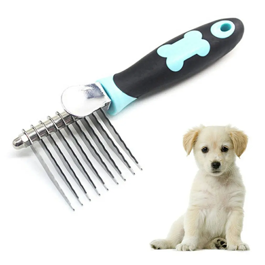 Питоц пудель Расческа с мехом инструмент 9 зубцами длинная стальная деталь для