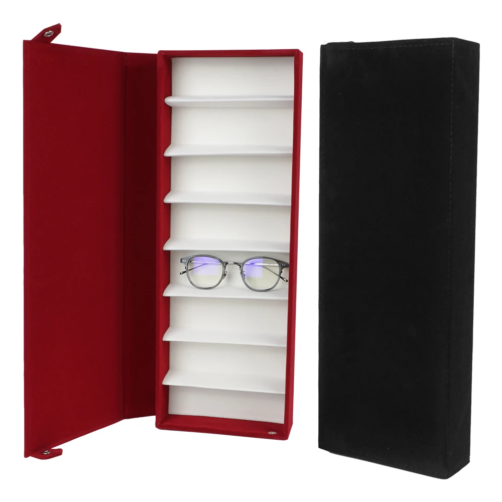 

Stowing Tidying Large Capacity Dustproof Home Storage Container Glasses Storage Box Fashion Eyeglasses Storage Display 8 slot