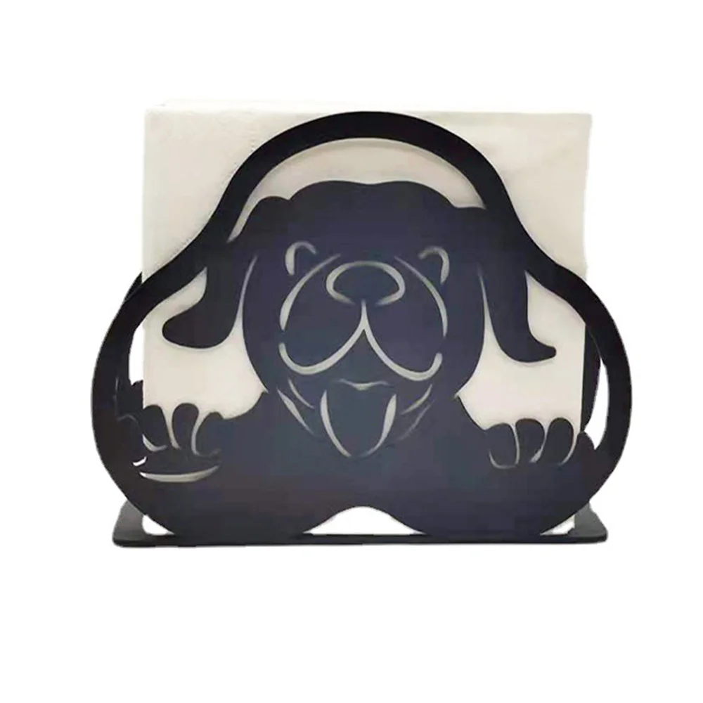 

Black Metal Napkin Holder For Kitchen - Dog Pattern Napkin Holder For Table Farmhouse Dining Room