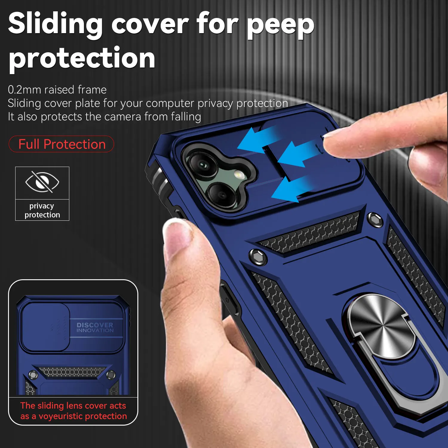 

Slide Camera Case for Samsung A04 A04S Luxury Car Magnetic Ring Holder Hard Phone Cover Galaxy A13 A52 A72 A33 A53 A73 5G 2022