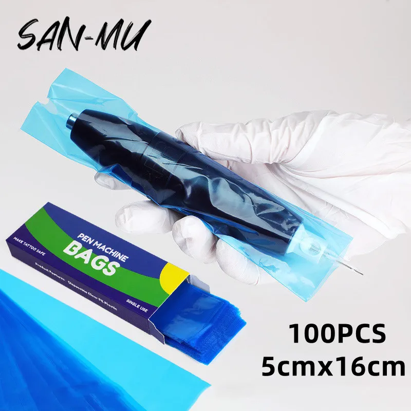 

50/100/200PCS Disposable Blue Tattoo Clip Cord Sleeves Bags Covers Supply for Tattoo Machine Tattoo Accessory Permanent Tool