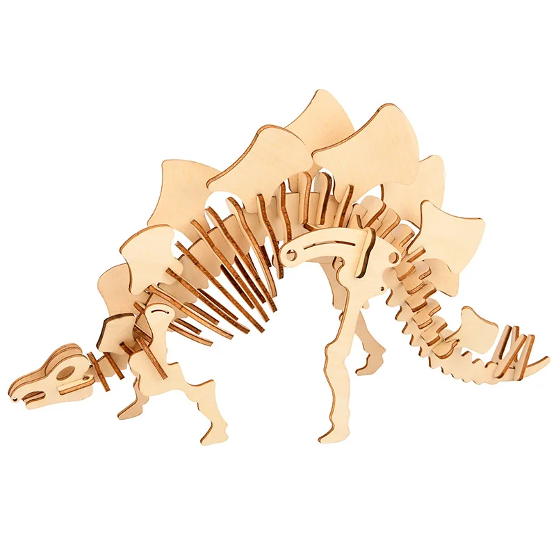 

Creative Jigsaw Puzzle DIY Wooden Dinosaur Model Splice Building Blocks Kit Toys for Boys Girls Christmas Gift Home Decoration