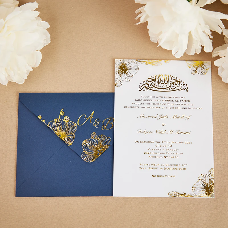 

50pcs Custom Your Design Or Logo Wedding Invitation Card Personalized Making Invites