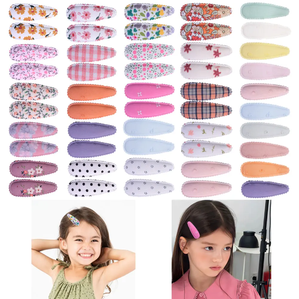 Модные Детские корейские заколки для волос с милым цветочным принтом простые