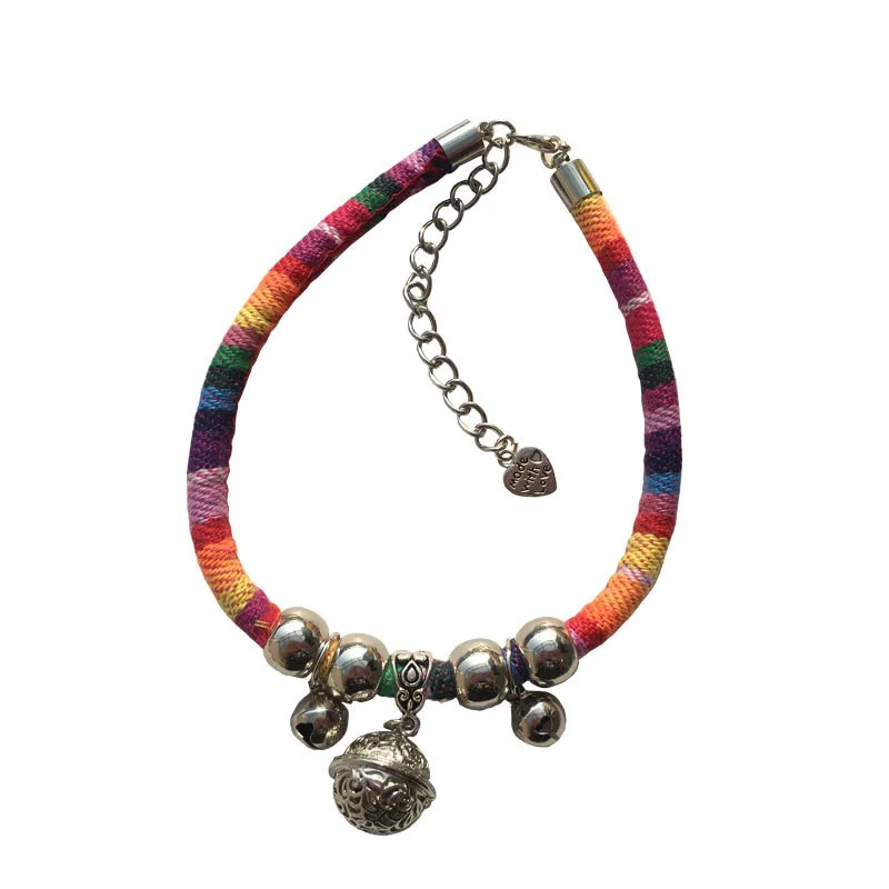 Разноцветные ошейники для домашних животных с колокольчиками маленьких собак и