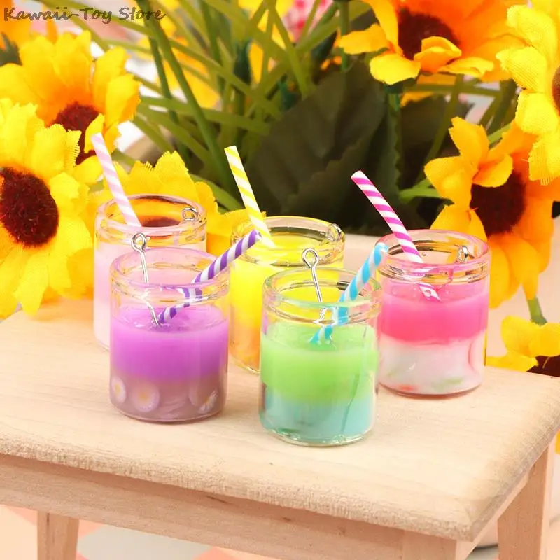 

Dollhouse Miniature Food Mini Resin Fruit Bottle Simulation Drinks Model Toys Fruit Drink Play Dollhouse Dolls Accessories