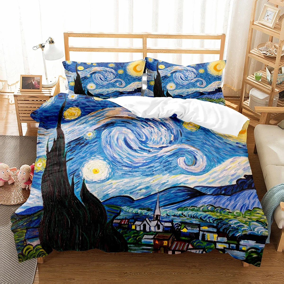 Комплект постельного белья с рисунком Ван Гога пододеяльником и