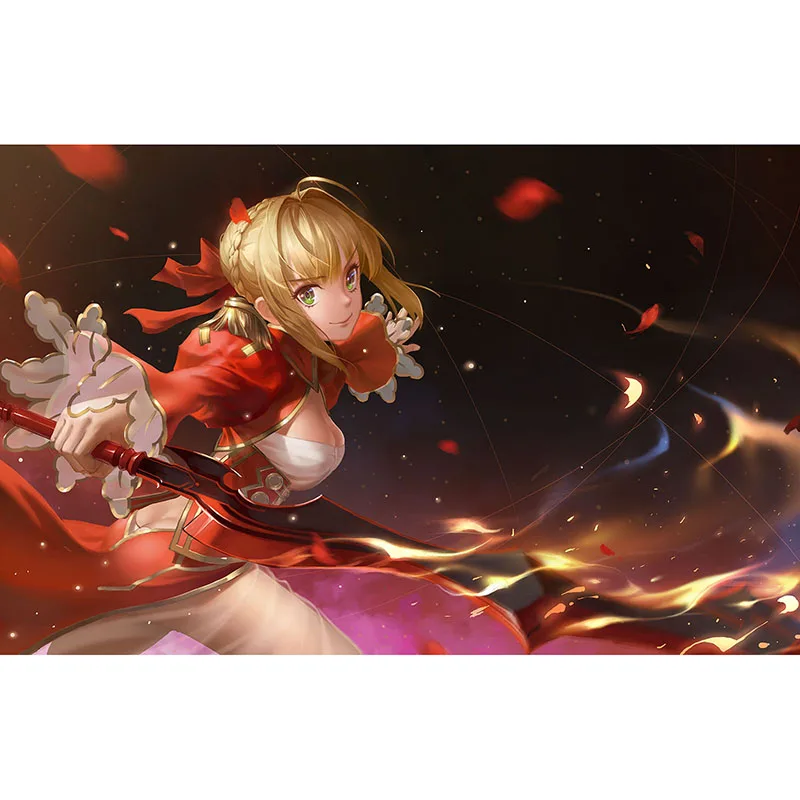 

(YGO Anime Playmat) 14x24 Inches YU-GI-OH Magical Girl Mousemat Play Mat Board Games YuGiOh Card Games MGT MTG TCG CCG Table Pad