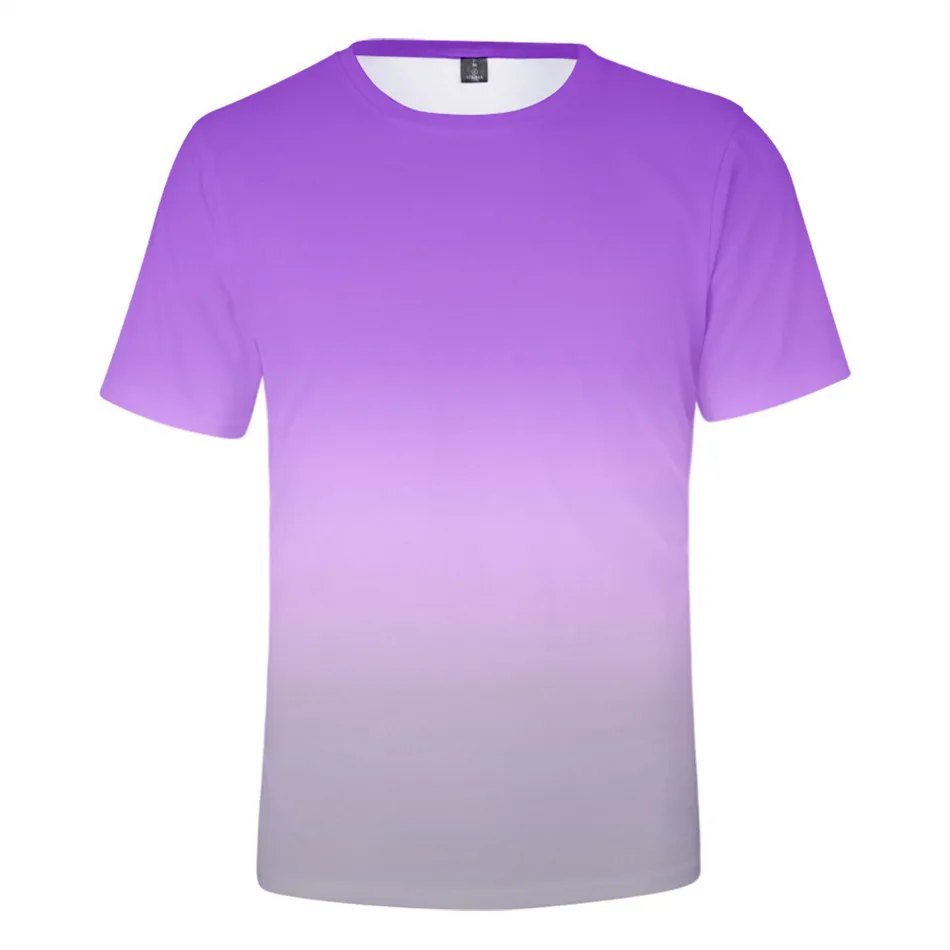 Неоновая футболка для мужчин и женщин с коротким рукавом красочная градиентная