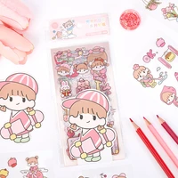 10pcs kawaii girl daily life decorative waterproof stickers cute scrapbooking label diary stationery phone art journal planner